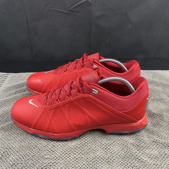 Men's NIKE POWER CHANNEL II Red Golf Shoes, size 10.5 EXCELLENT! 853738-600 - Picture 2 of 12